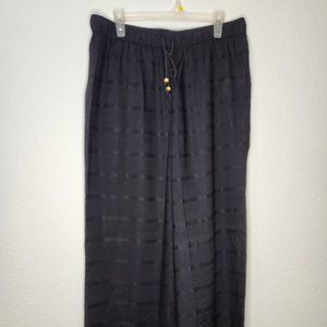 HURLEY - WIDE LEG BLACK PANTS